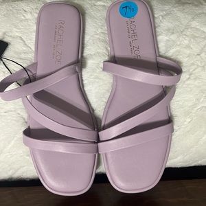 Rachel Zoe purple flat sandals‎ slides NEW 7.5